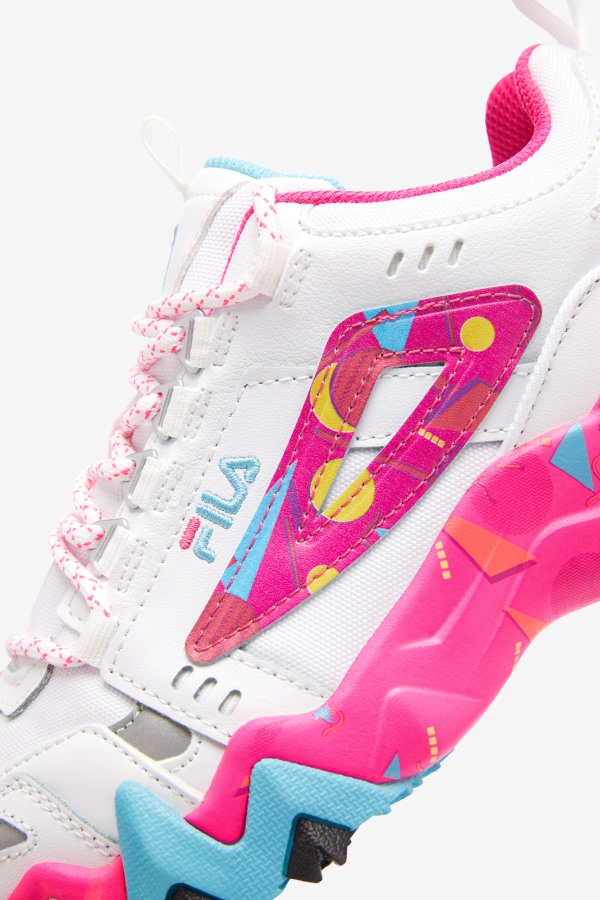 Women\'s Oakmont TR Fila Outlets White/Pink Glo/Bluefish