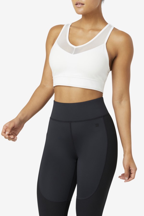 White Fila Outlets Uplift Racerback Bra Top