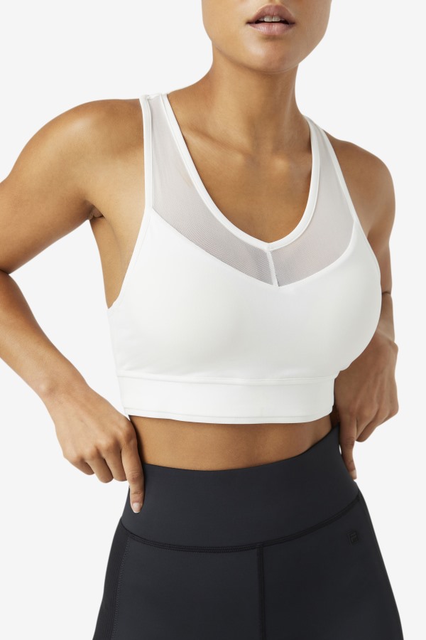 White Fila Outlets Uplift Racerback Bra Top