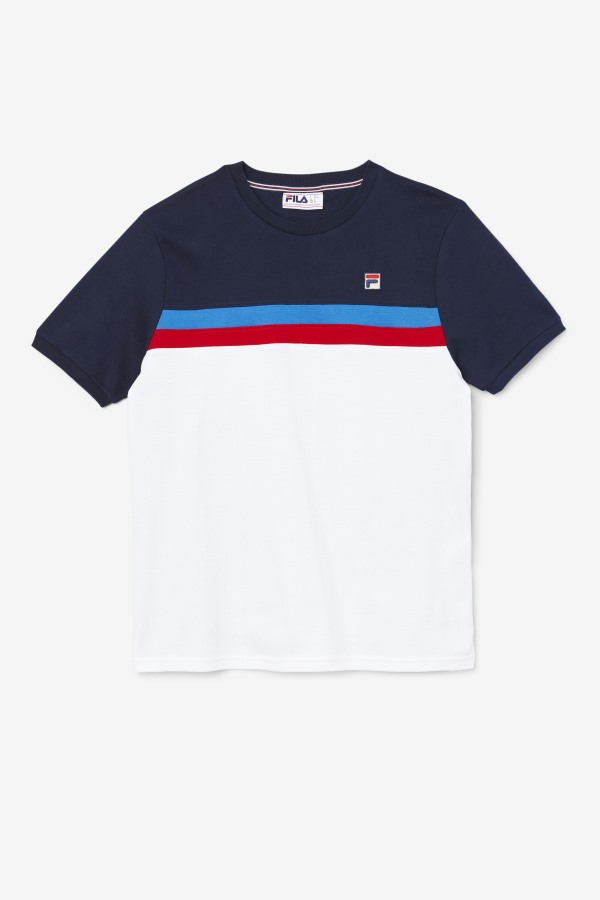 White/Navy/Strong Blue/Red Exempt Crew Fila Outlets