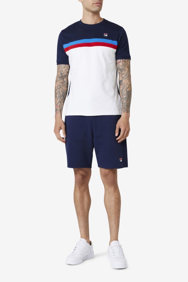White/Navy/Strong Blue/Red Exempt Crew Fila Outlets