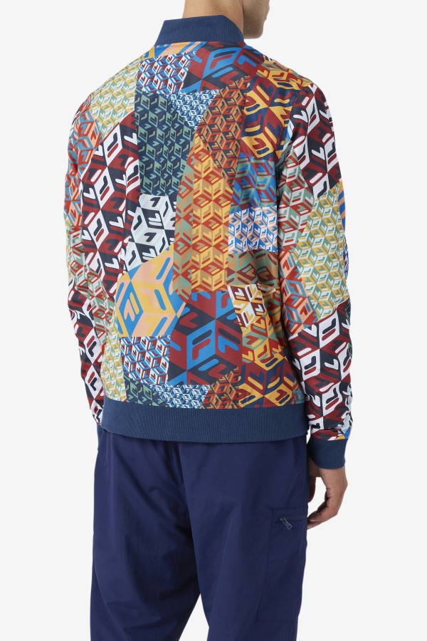 Mav Bomber Jacket Ocean/Yellow/White Fila Outlets