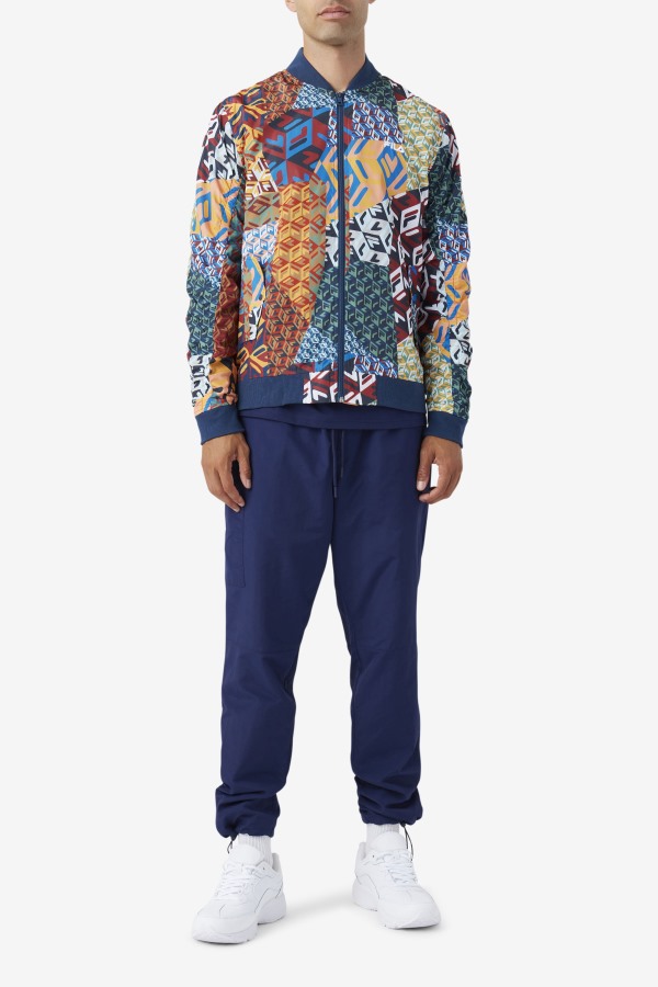 Mav Bomber Jacket Ocean/Yellow/White Fila Outlets
