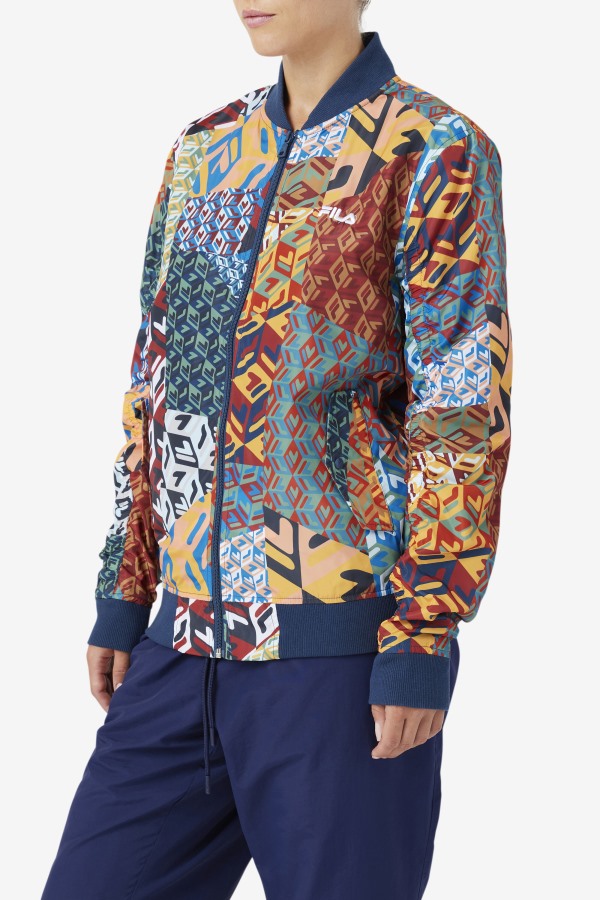 Mav Bomber Jacket Ocean/Yellow/White Fila Outlets