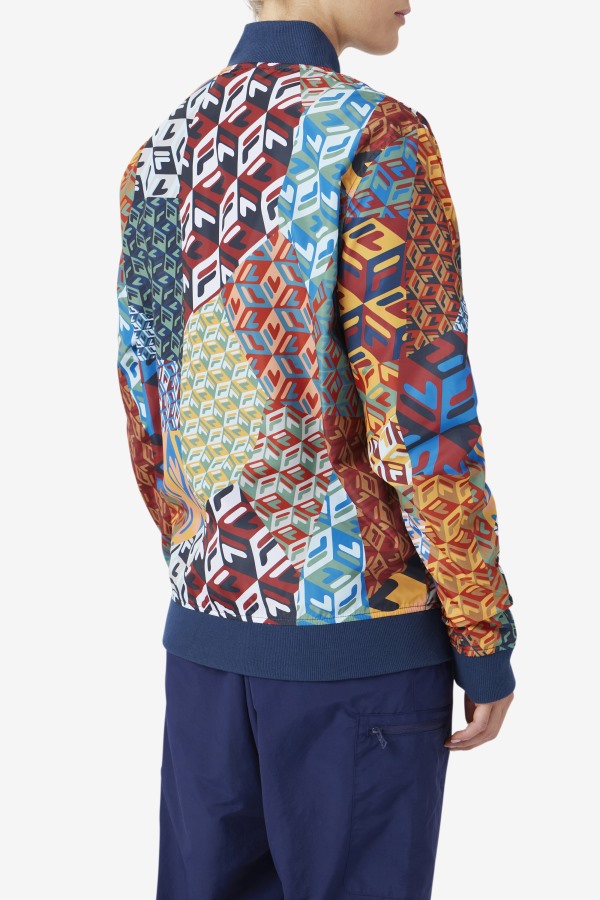 Mav Bomber Jacket Ocean/Yellow/White Fila Outlets