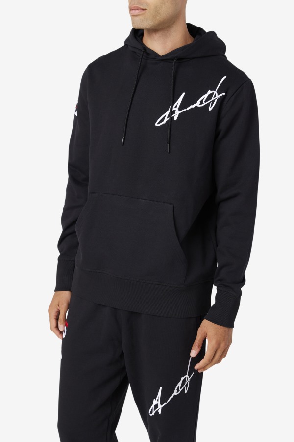 Grant Hill Lazarus Hoodie Black Fila Outlets