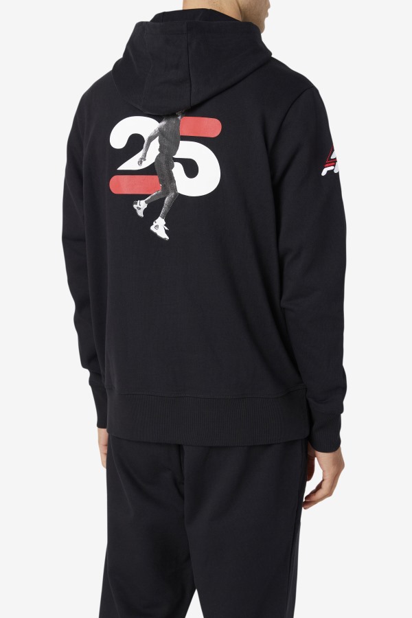Grant Hill Lazarus Hoodie Black Fila Outlets