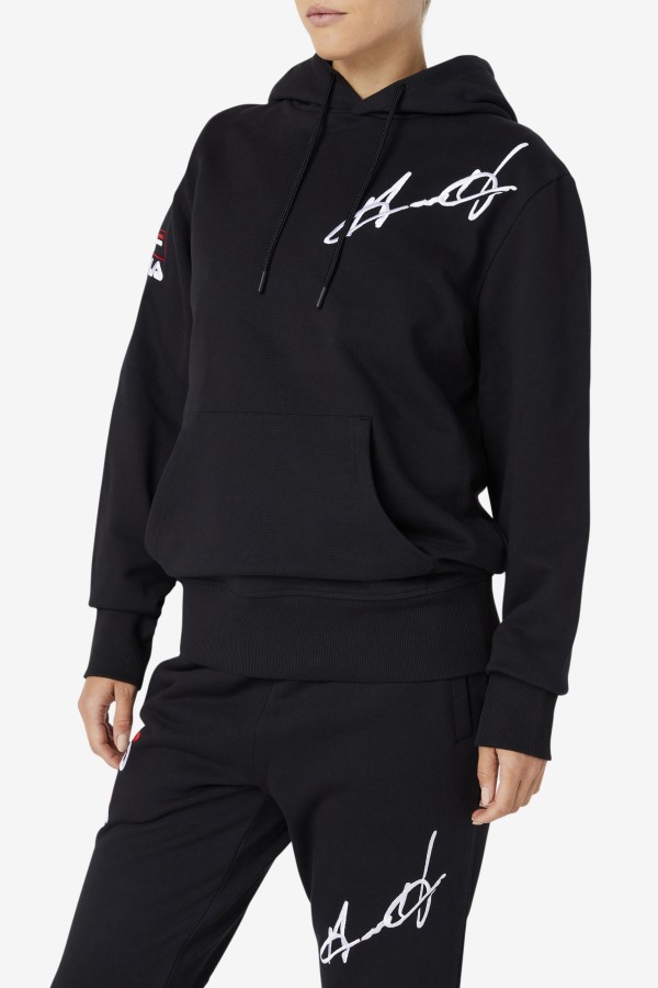 Grant Hill Lazarus Hoodie Black Fila Outlets