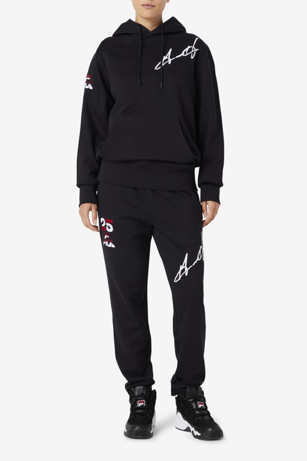 Grant Hill Lazarus Hoodie Black Fila Outlets