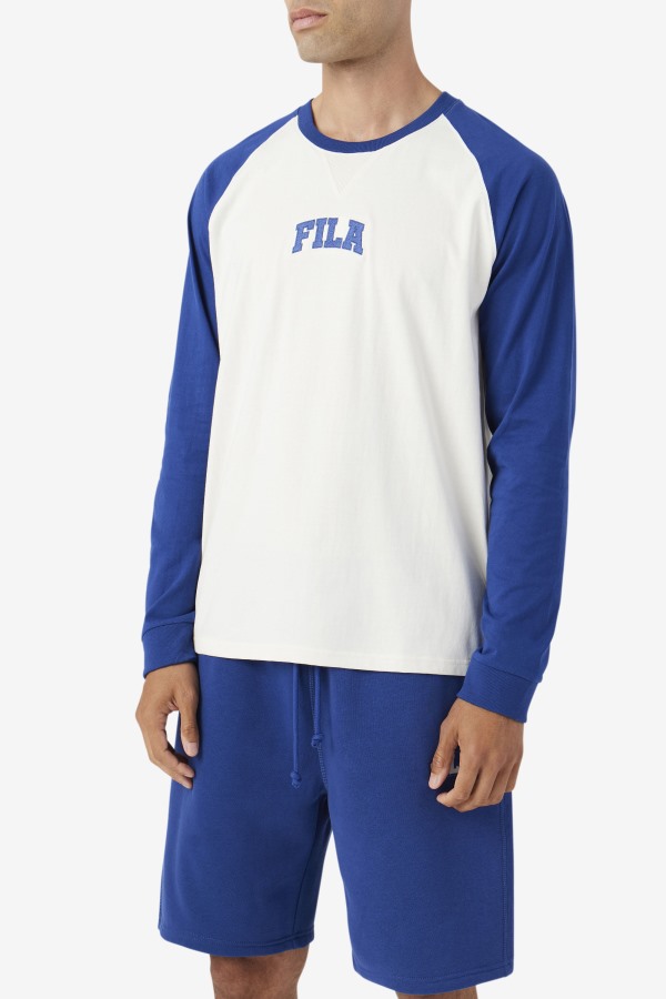 Fila Outlets Chet Raglan Tee Gardenia/Blue