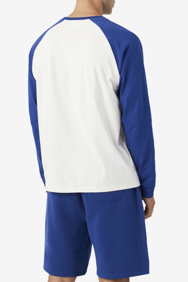 Fila Outlets Chet Raglan Tee Gardenia/Blue