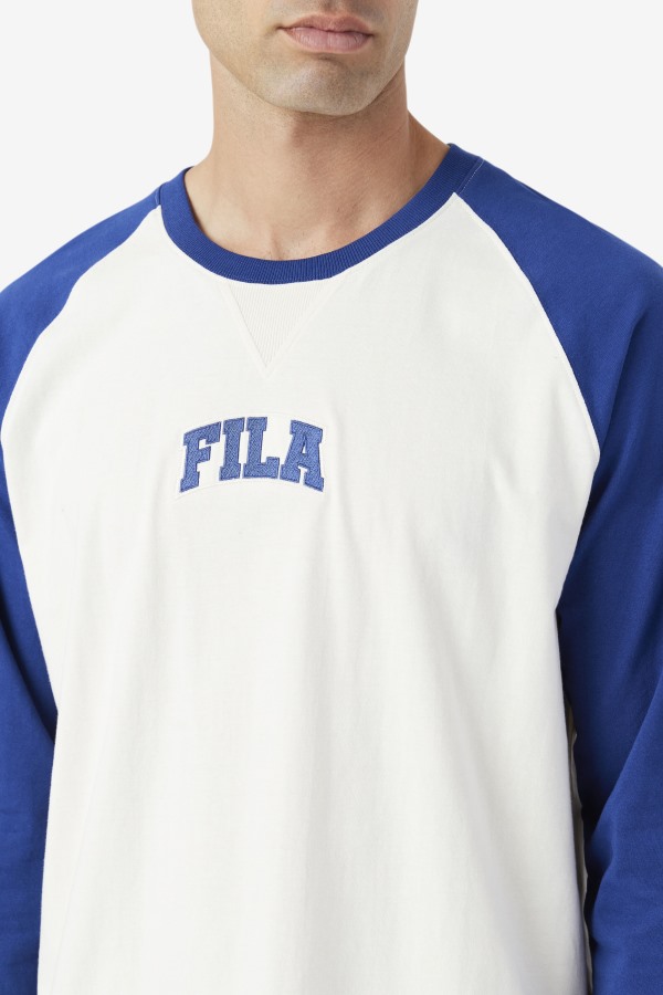 Fila Outlets Chet Raglan Tee Gardenia/Blue