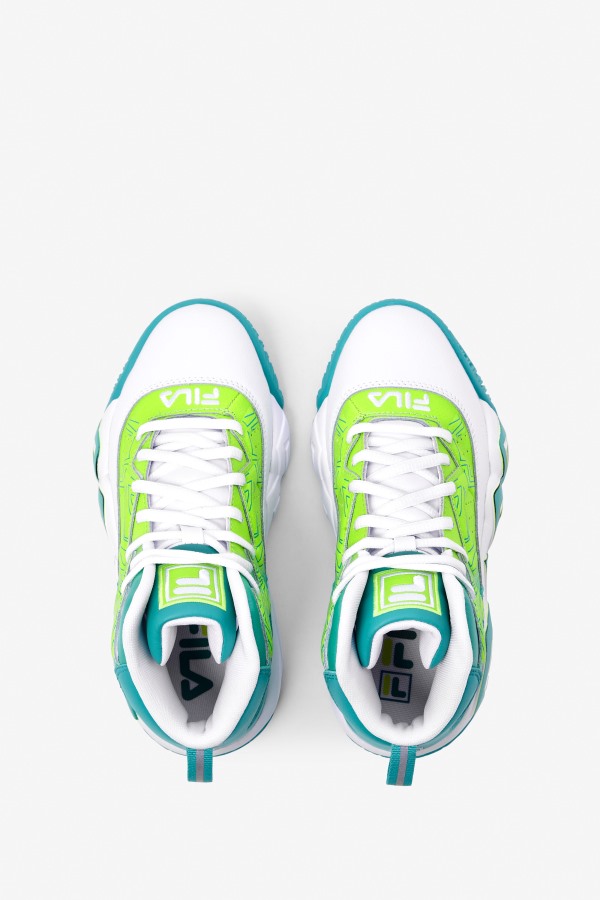 Big Kids\' Mb White/Ceramic/Green Fila Outlets