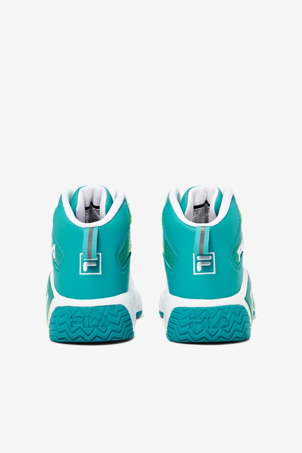 Big Kids\' Mb White/Ceramic/Green Fila Outlets