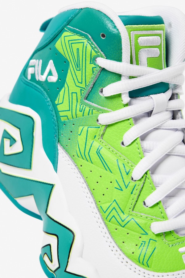 Big Kids\' Mb White/Ceramic/Green Fila Outlets