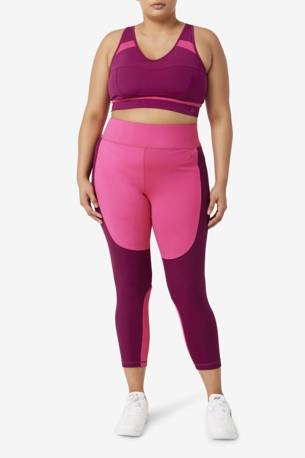 Forza Textured Long Legging Bright Pink/Magenta Purple Fila Outlets