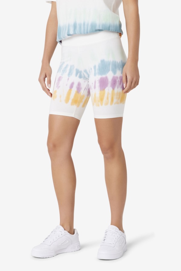 White Tie Dye Fila Outlets Taima Tie Dye Bike Short