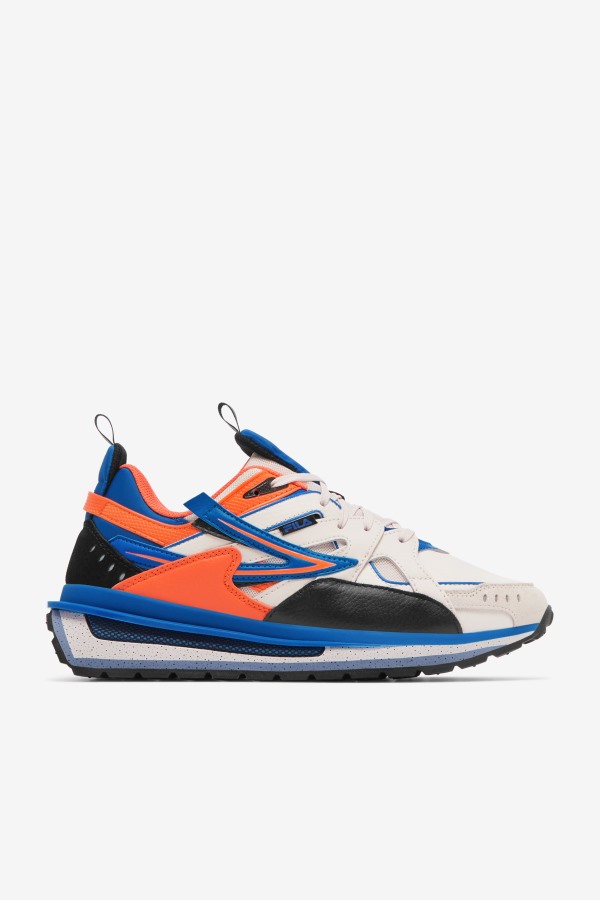 White/Black/Blue Men's Sandenal Fila Outlets