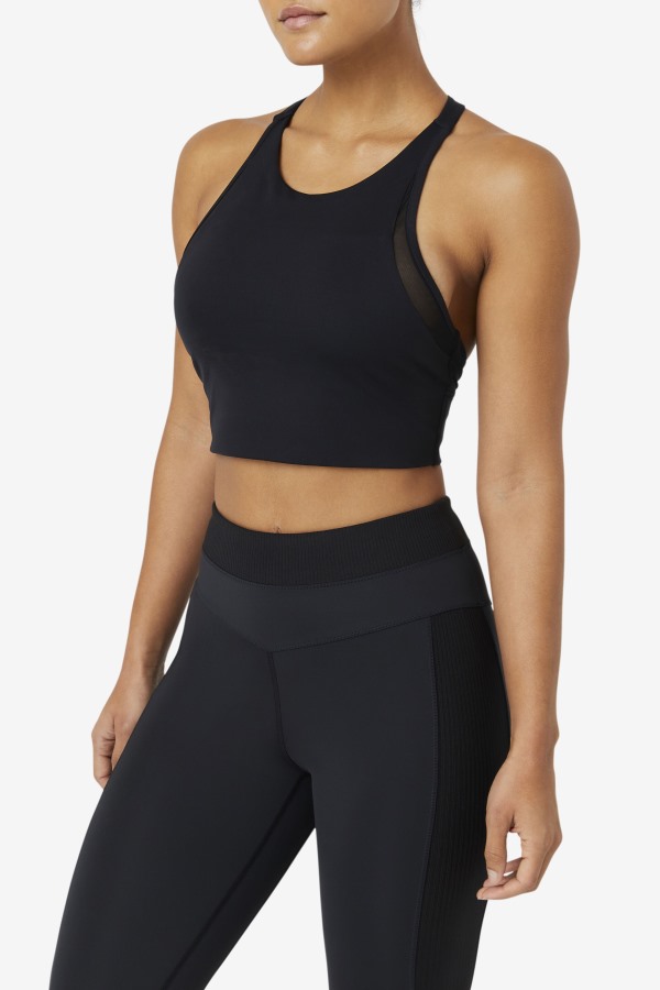 Uplift T-Back Sports Bra Fila Outlets Black