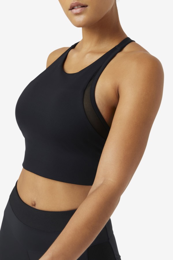 Uplift T-Back Sports Bra Fila Outlets Black