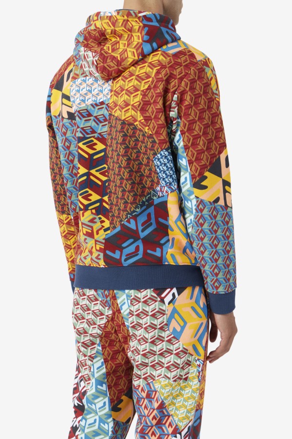 Yellow/Ocean Fila Outlets Anja Hoodie