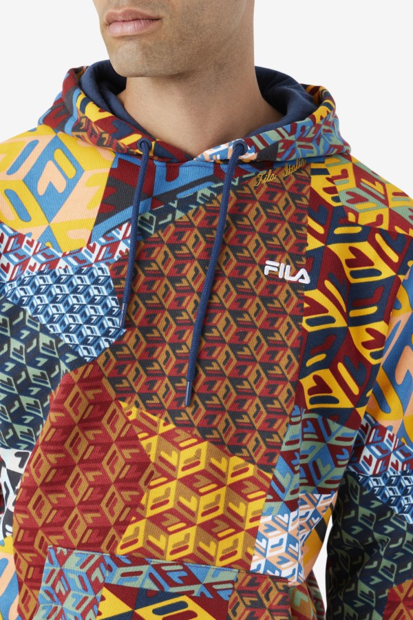 Yellow/Ocean Fila Outlets Anja Hoodie