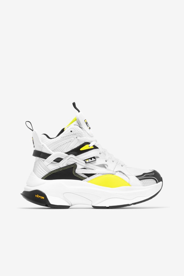 Fila Outlets Women's Hallasan Mid Premium White/Black/Lemon Tonic