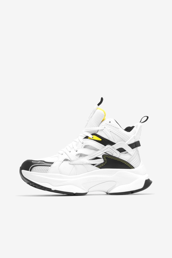 Fila Outlets Women\'s Hallasan Mid Premium White/Black/Lemon Tonic