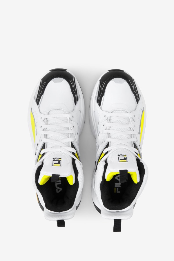 Fila Outlets Women\'s Hallasan Mid Premium White/Black/Lemon Tonic