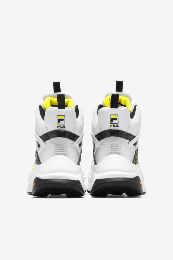 Fila Outlets Women\'s Hallasan Mid Premium White/Black/Lemon Tonic