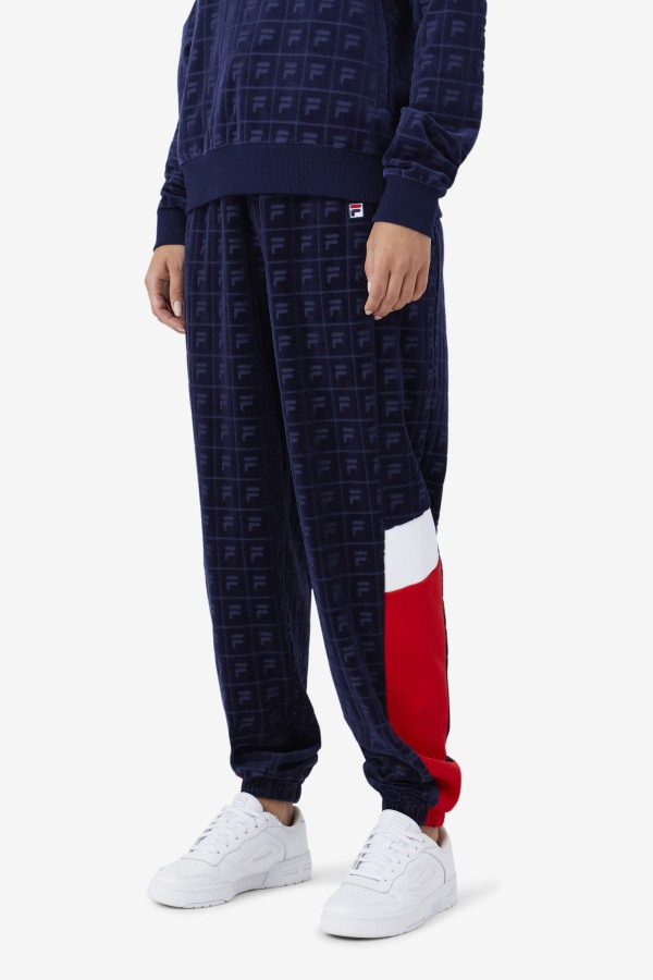 Navy/Red/White Helen Velour Jogger Fila Outlets