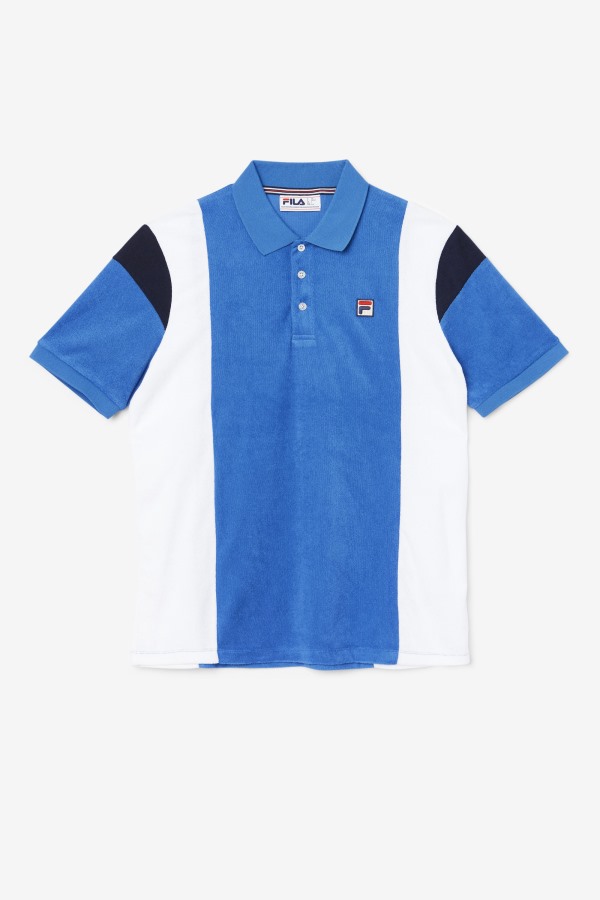 Astro Terry Polo Fila Outlets Strong Blue/White/Navy