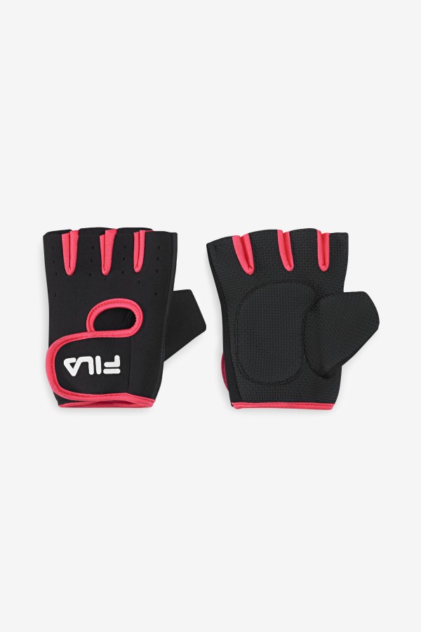 Fila Outlets Black/Pink Women's Fitness Gloves S/M