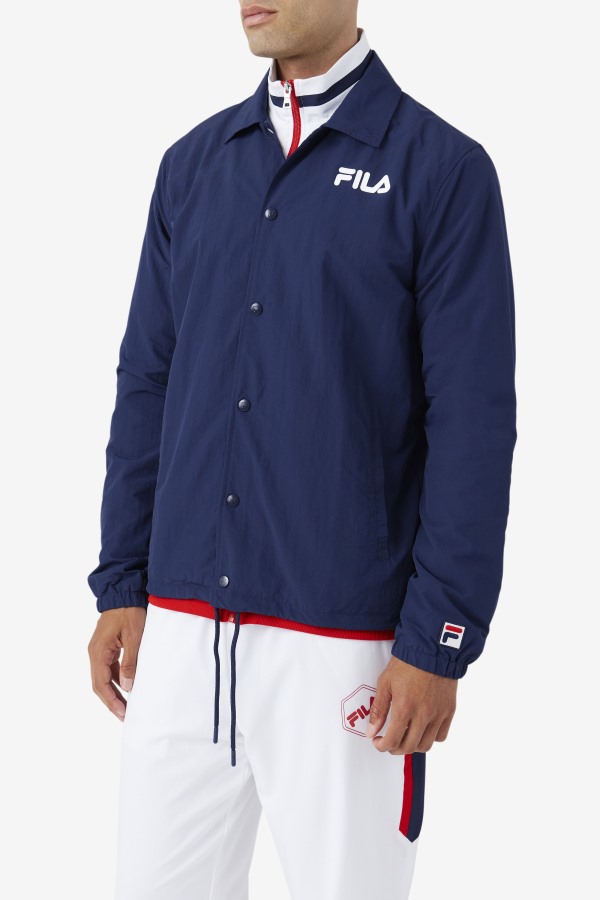 Navy Coaches Jacket Fila Outlets