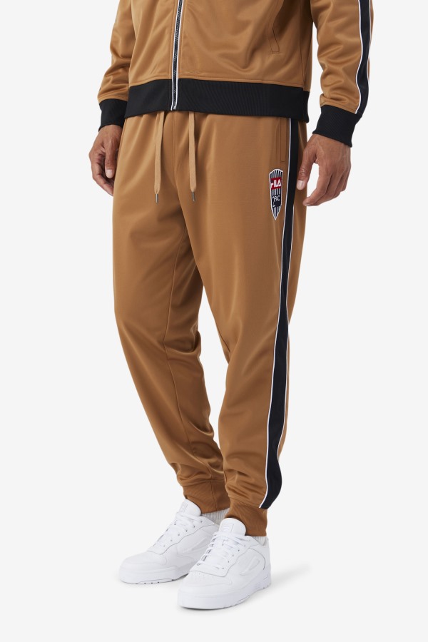 Tobacco Brown/White 2Pac Track Pant Fila Outlets