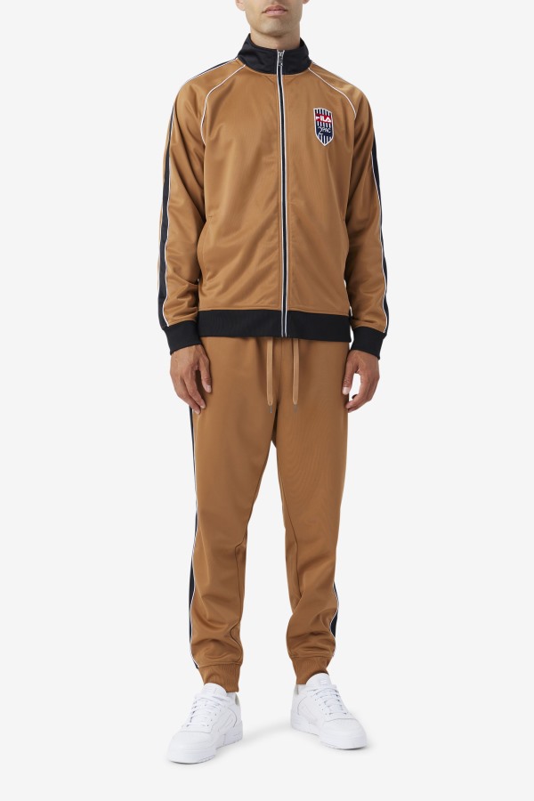 Tobacco Brown/White 2Pac Track Pant Fila Outlets