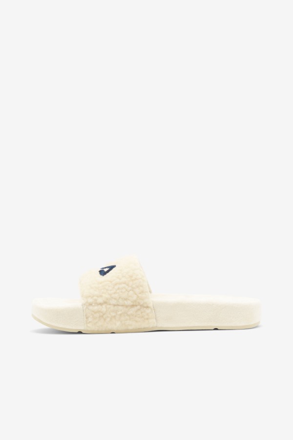 Cream/Navy/Red Fila Outlets Women\'s Fuzzy Drifter