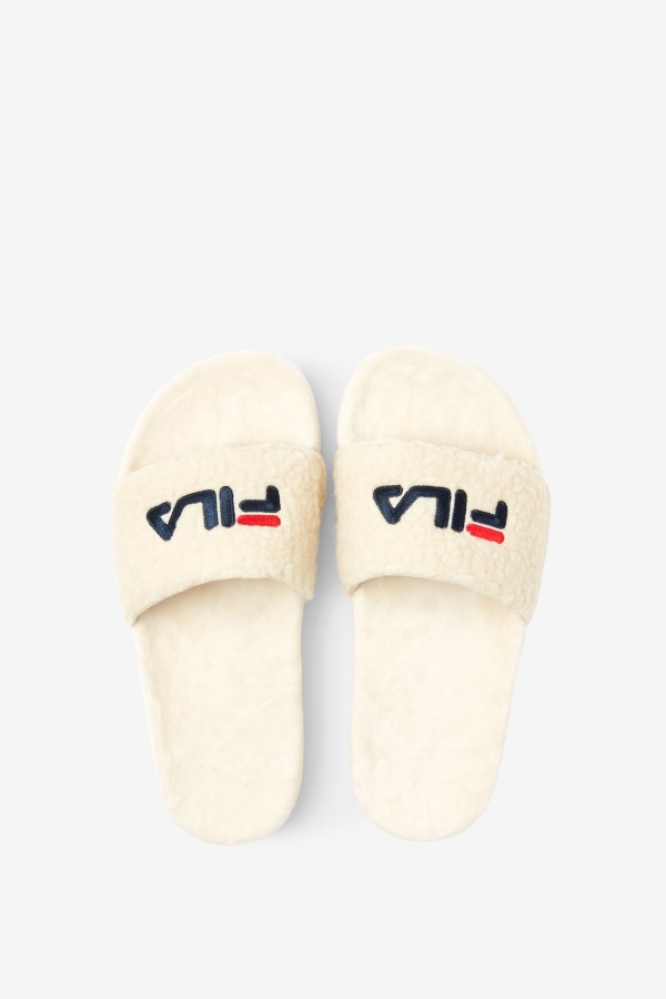 Cream/Navy/Red Fila Outlets Women\'s Fuzzy Drifter