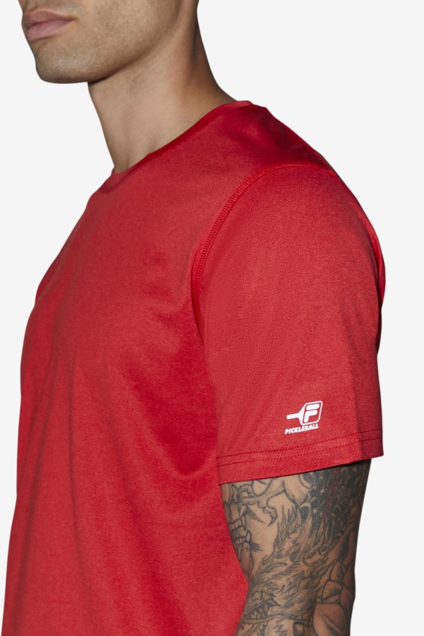 Fila Outlets Red Pickleball Scallop Hem Crew