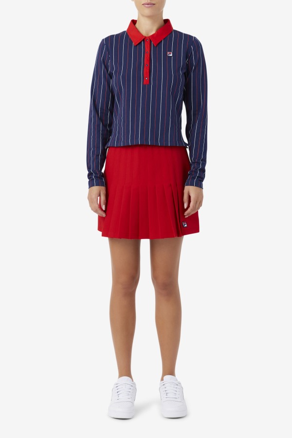 Red Amy Pleated Skirt Fila Outlets