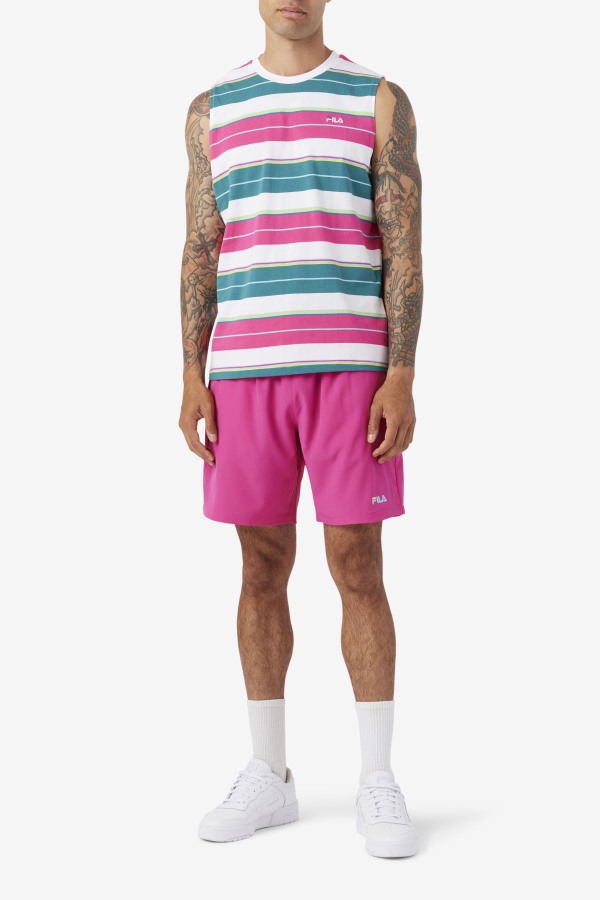 White/Purple/Bayou Sandu Sleeveless Tee Fila Outlets