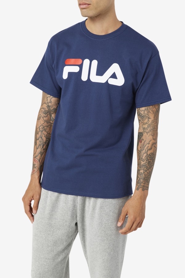 Navy/White/Red Men\'s Logo Tee Fila Outlets