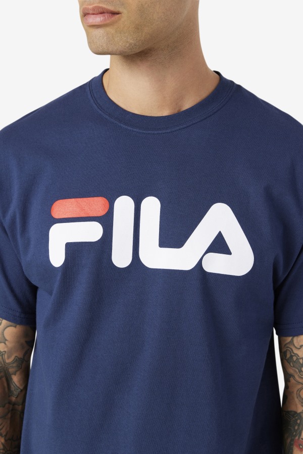 Navy/White/Red Men\'s Logo Tee Fila Outlets