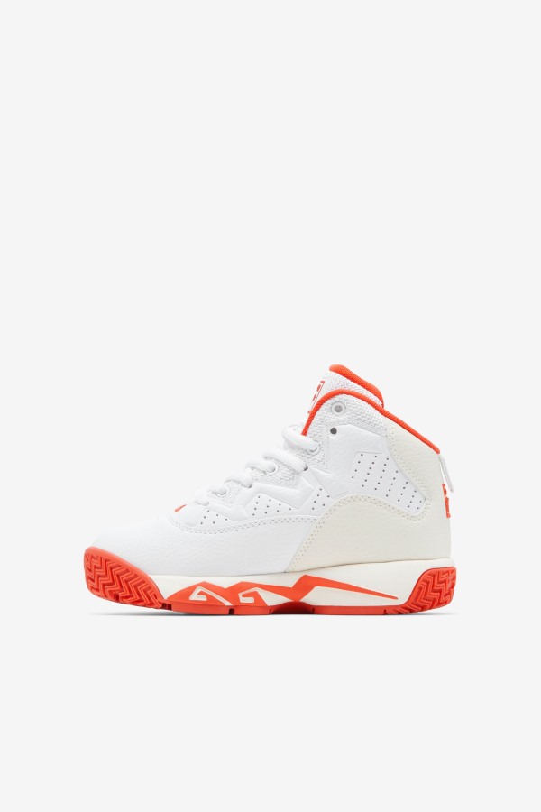 Little Kids\' Mb White/Mandarin Red/Gardenia Fila Outlets