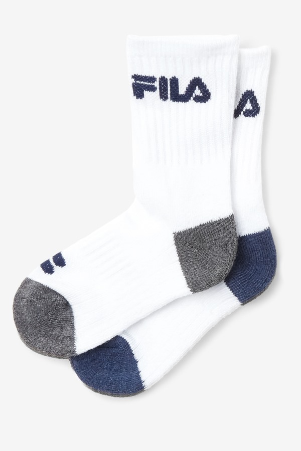 Kids\' Cushioned Crew Sock 6-Pack White Fila Outlets