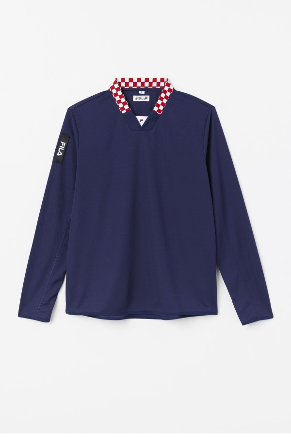 Navy Bevans Park Long Sleeve Tee Fila Outlets