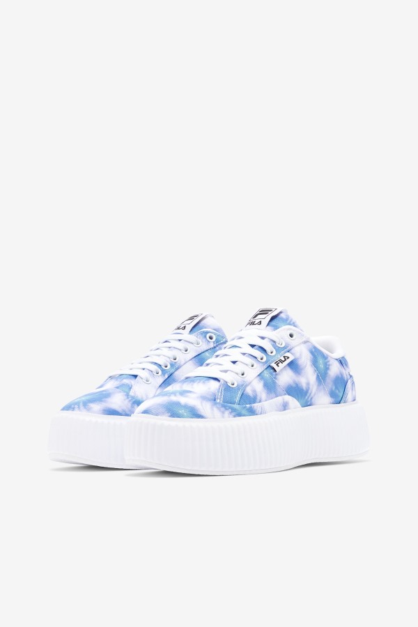 Fila Outlets Bright Cobalt/Storm Blue/White Women\'s Sandblast Oversole Tie Dye