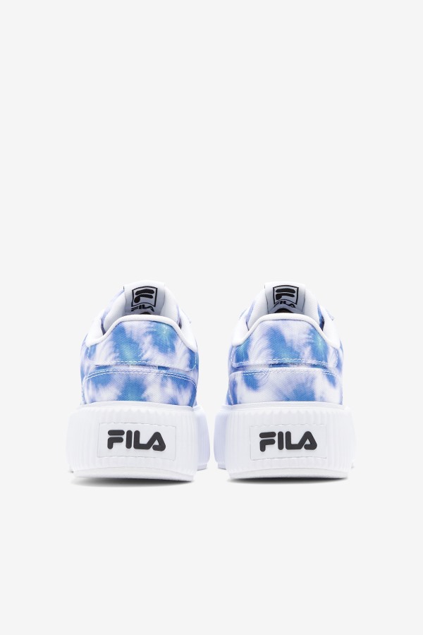 Fila Outlets Bright Cobalt/Storm Blue/White Women\'s Sandblast Oversole Tie Dye