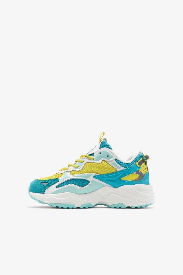 Big Kids\' Ray Tracer Apex Fila Outlets Celandine/Blue/Blue