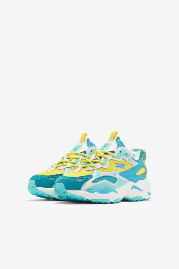 Big Kids\' Ray Tracer Apex Fila Outlets Celandine/Blue/Blue